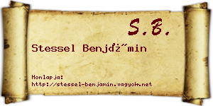 Stessel Benjámin névjegykártya